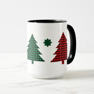 Büffel-Karo-Bäume Tasse