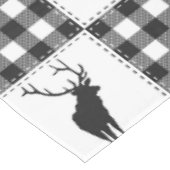 Büffel-Karo-Hirsch-Rustikales-Wald-Muster Tischdecke (Schrägansicht)