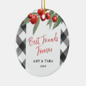 Büffel-Karo-karierte schwarze u. weiße beste Keramik Ornament (Rechts)