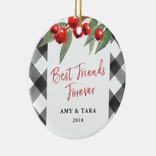 Büffel-Karo-karierte schwarze u. weiße beste Keramik Ornament (Rechts)