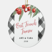 Büffel-Karo-karierte schwarze u. weiße beste Keramik Ornament (Links)