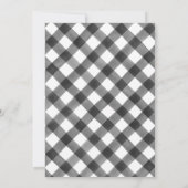 Büffel-Karo-kariertes schwarzes u. weißes Einladung (Rückseite)
