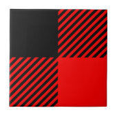 Büffel-Karo-roter und schwarzer Fliese (Vorderseite)