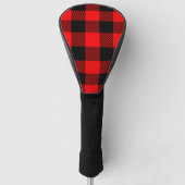 Büffel-Karo-roter und schwarzer Golf Headcover (Vorderseite)
