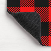 Büffel-Karo-roter und schwarzer Mousepad (Ecke)