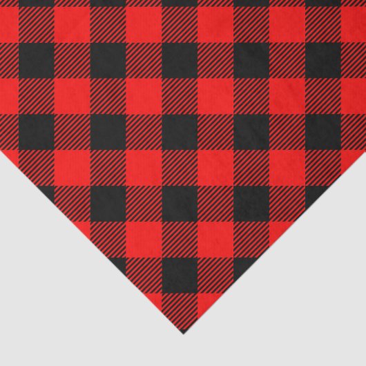 Büffel-Karo-roter und schwarzer Seidenpapier (Ausschnitt)