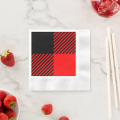 Büffel-Karo-roter und schwarzer Serviette (Beispiel)