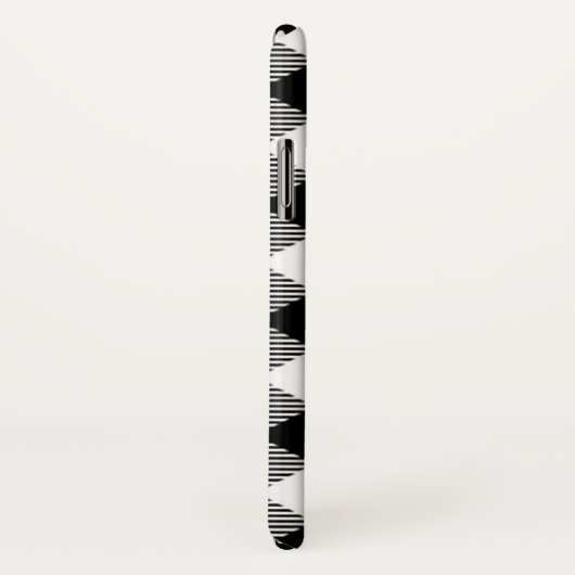Büffel-Karo, schwarz-weiß Case-Mate iPhone Hülle (Hinten/Rechts)