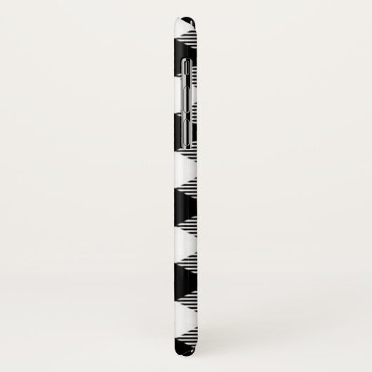 Büffel-Karo, schwarz-weiß Case-Mate iPhone Hülle (Hinten/Links)