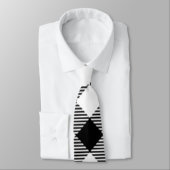 Büffel-Karo, schwarz-weiß Krawatte (Gebunden)