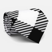 Büffel-Karo, schwarz-weiß Krawatte (Gerollt)
