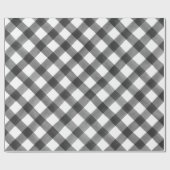 Büffel-Karo-schwarzes u. weißes kariertes Geschenk Geschenkpapier (Flach)