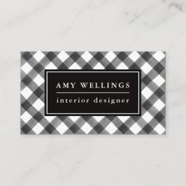 Büffel-Karo-schwarzes u. weißes kariertes Visitenkarte