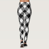 Büffel-Karo, Schwarzweißmuster Leggings (Rückseite)