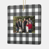 Büffel-Karo und Foto Keramikornament (Links)