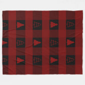 Büffel-Karo-Weihnachtsbaum-Ornament Fleecedecke (Vorderseite (Horizontal))