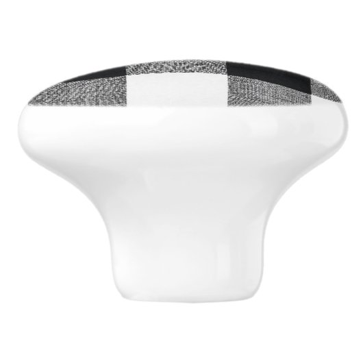 Büffel-Karos Keramikknauf (Seitenansicht)