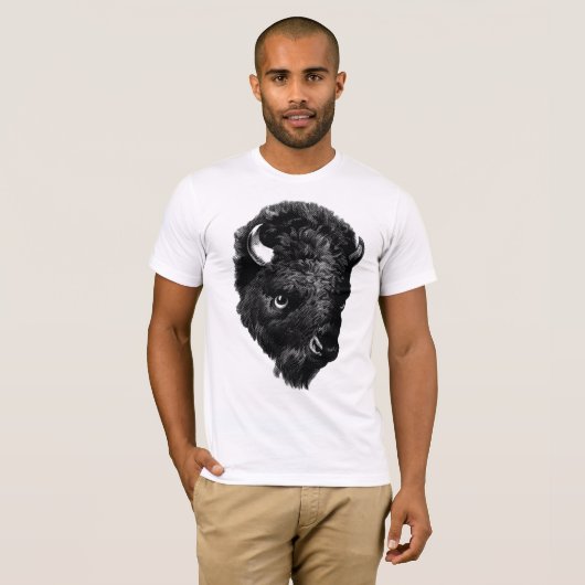 Büffel-Kopf T-Shirt (Vorne ganz)