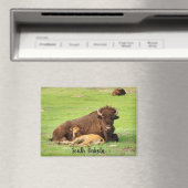 Büffel mit Kalb Magnet (In Situ (Geschirrspüler))