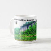 Büffel-nationaler Fluss I - Frühlings-Laub 2008 Kaffeetasse (Vorderseite Links)