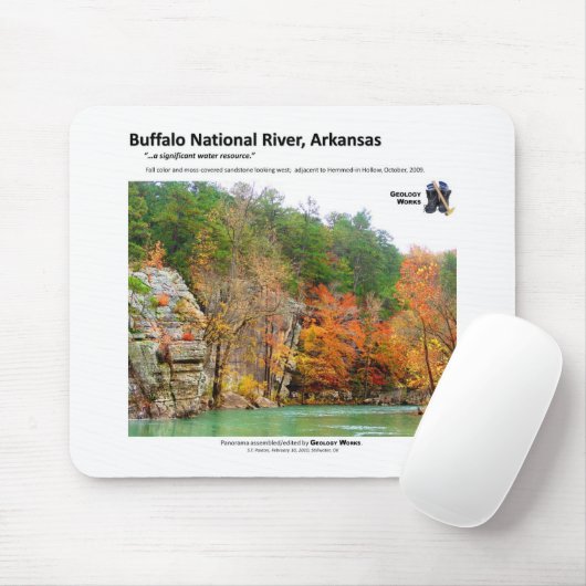 Büffel-nationaler Fluss II - Herbstfarben 2009 Mousepad (Mit Mouse)