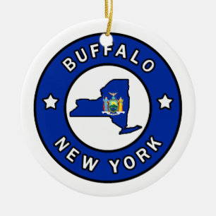Büffel New York Keramik Ornament