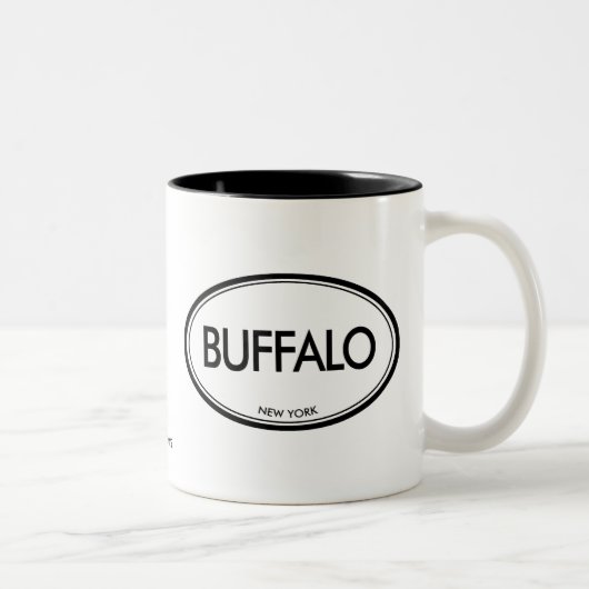 Büffel, New York Zweifarbige Tasse (Rechts)