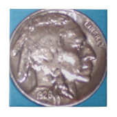 Büffel-Nickel Fliese (Vorderseite)