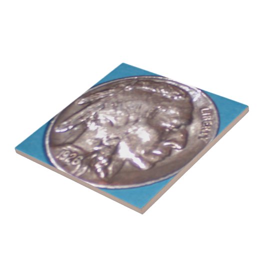 Büffel-Nickel Fliese (Seite)