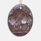 Büffel-Nickel Keramikornament (Rechts)