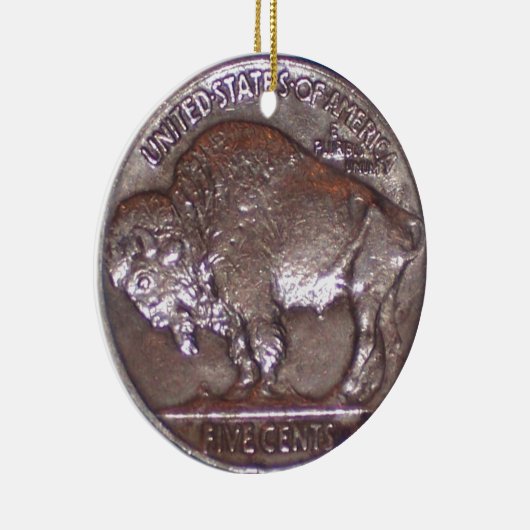 Büffel-Nickel Keramikornament (Rechts)