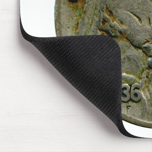 "Büffel" Nickel mit 1936 US geht mousepad voran (Ecke)