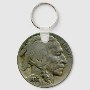 "Büffel" Nickel mit 1936 US geht Schlüsselanhän Schlüsselanhänger