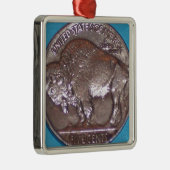 Büffel-Nickel Ornament Aus Metall (Rechts)