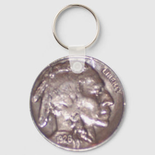 Büffel-Nickel Schlüsselanhänger