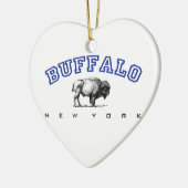 Büffel, NY - Bison Keramikornament (Links)