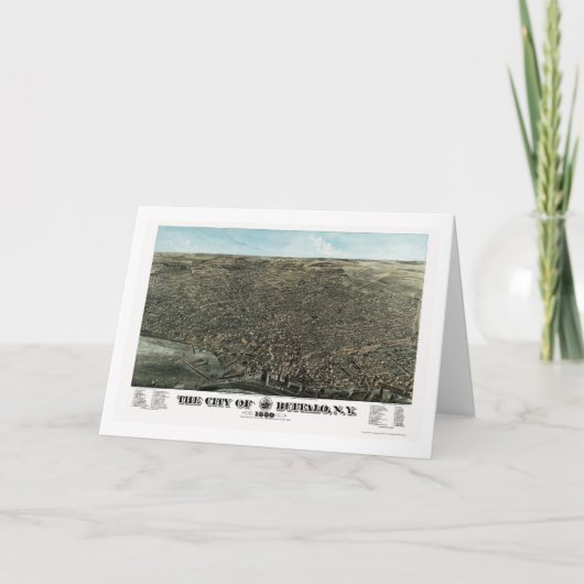 Büffel, NY panoramische Karte - 1880 (Vorderseite)
