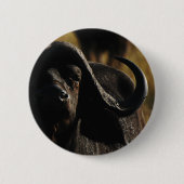 Büffel - Safarigroße fünf TierButtone Button (Vorderseite)