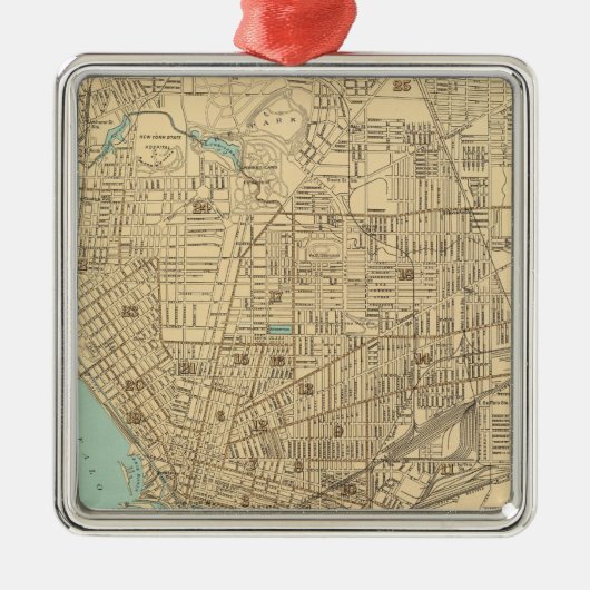 Büffel Silbernes Ornament (Vorne)