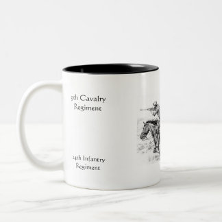 Büffel-Soldatkaffee-Tasse Zweifarbige Tasse