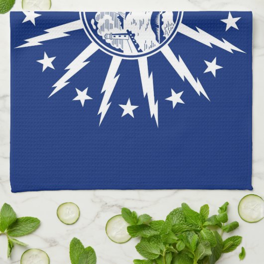 Büffel Stadtflagge vereinter Staat Amerika neue Yo Handtuch (Gefaltet)
