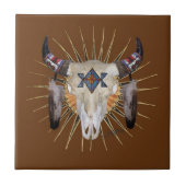 Büffel-Stern-Fliese Fliese (Vorderseite)