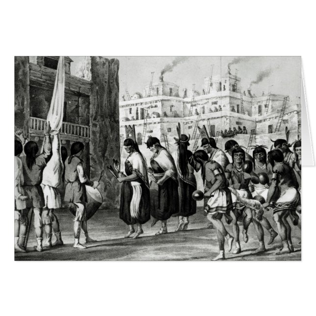 Büffel-Tanz bei Pueblo de Zuni (Vorderseite (Horizontal))