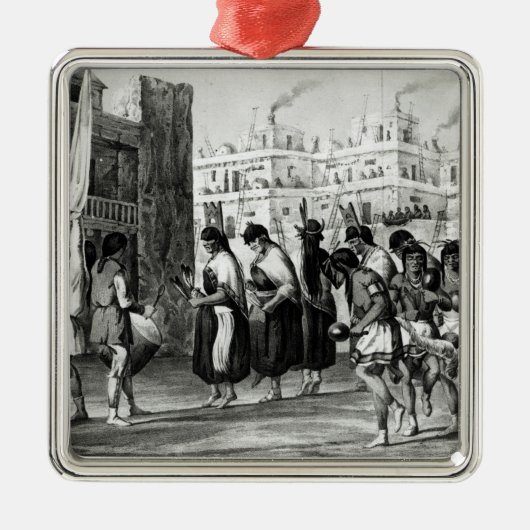 Büffel-Tanz bei Pueblo de Zuni Silbernes Ornament (Vorne)