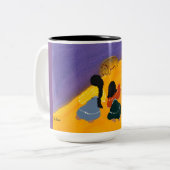 Büffel-Tänzer-Tasse Zweifarbige Tasse (Vorderseite Links)