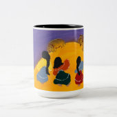 Büffel-Tänzer-Tasse Zweifarbige Tasse (Mittel)