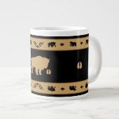 Büffel-Tunnel-bohrwagenTasse Jumbo-Tasse (Vorderseite Rechts)