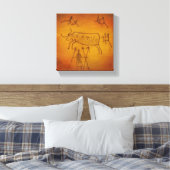 Büffel und Stammeskrieger Leinwanddruck (Insitu (Schlafzimmer))