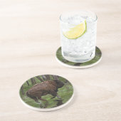 Büffel und Wald, Bison-Liebhaber Design Getränkeuntersetzer (Seite)
