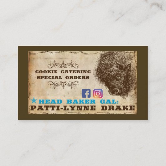 Büffel Visitenkarte (Rückseite)